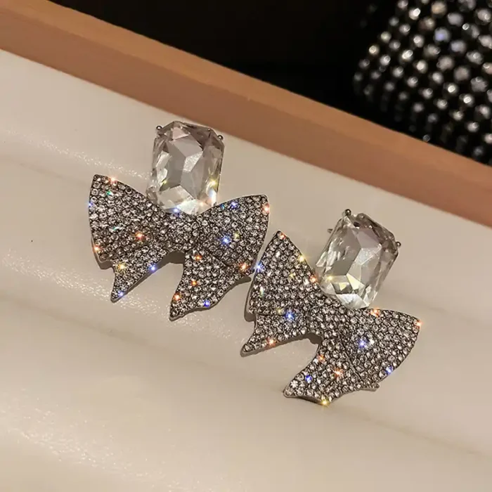 Sparkling Zircon Korean Earrings - Image 5