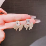 Sparkling Zircon Korean Earrings - Image 6