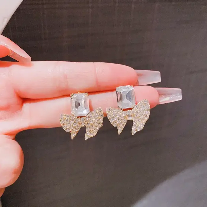 Sparkling Zircon Korean Earrings - Image 6