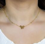 Knot Shape Ball Chain Necklace