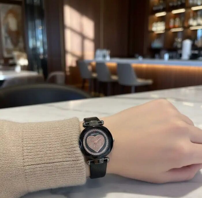 Crystal Heart Dial Ladies Watch - Image 3