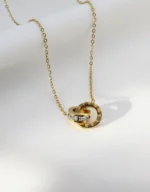 Roman Circle Stainless Steel Necklace - Image 2