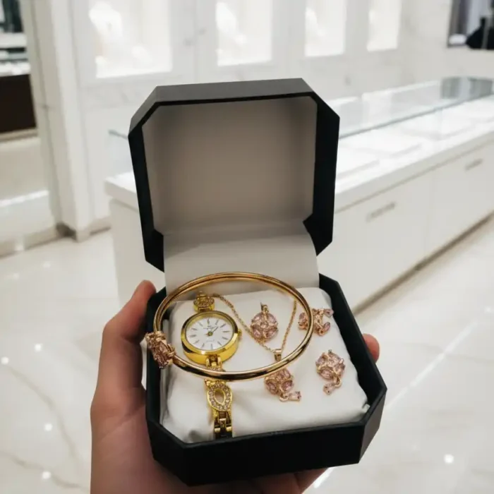 Ladies Watch With Jewelry & Bangle - Image 4